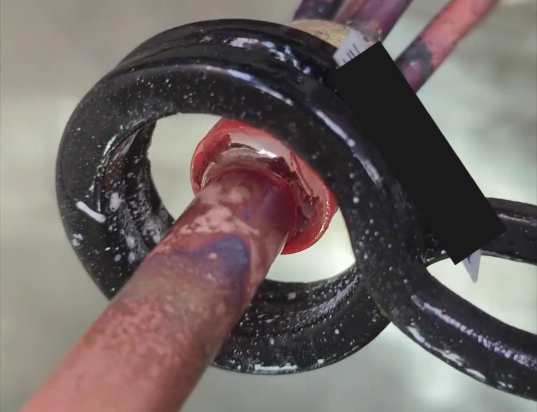 手持式高頻焊接機，制冷行業(yè)空調冰箱銅管分液器平焊演示