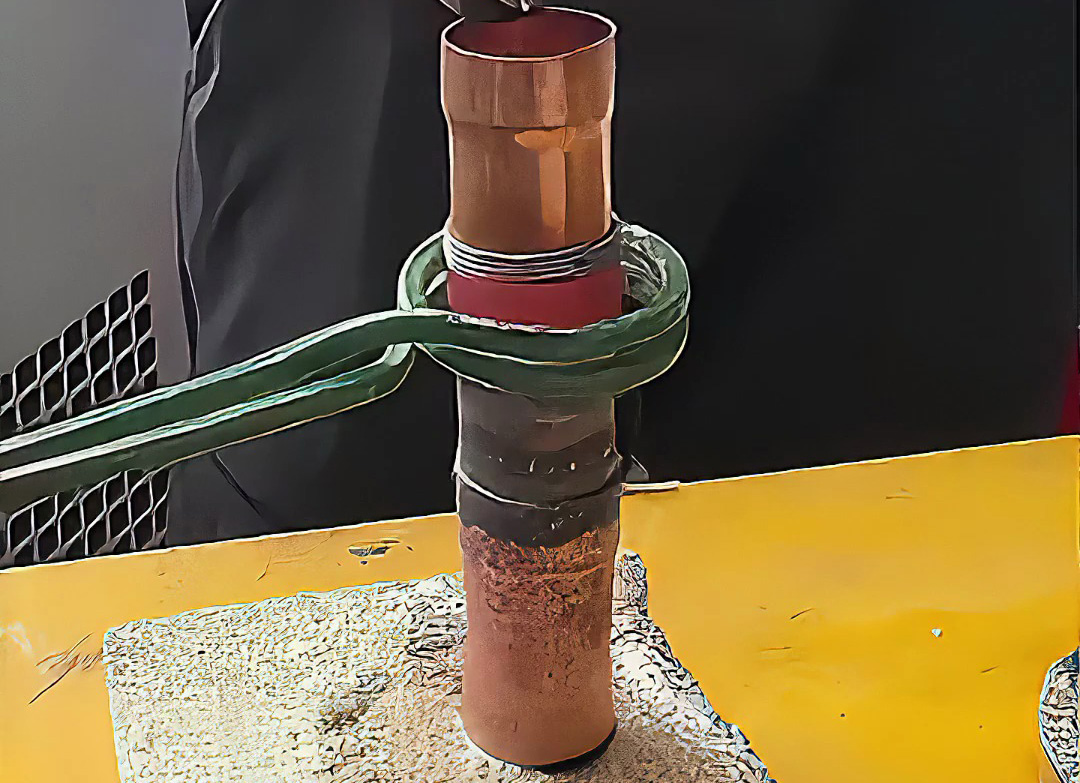 直徑22mm銅管焊接演示！海瑞拓手持式高頻焊機(jī)，制冷/衛(wèi)浴行業(yè)焊接利器