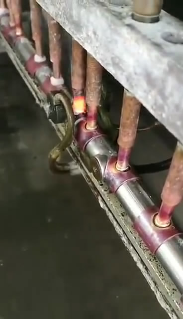 直排銅管焊接案例 高頻焊接機焊接銅管